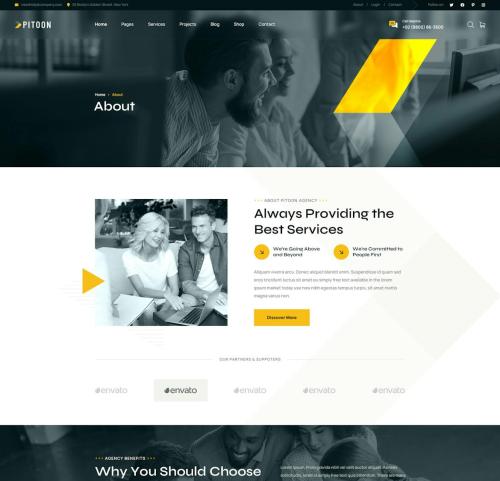 Pitoon - Creative Digital Agency PSD Template