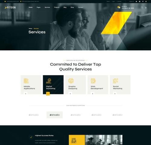 Pitoon - Creative Digital Agency PSD Template