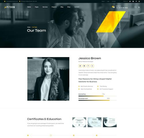 Pitoon - Creative Digital Agency PSD Template