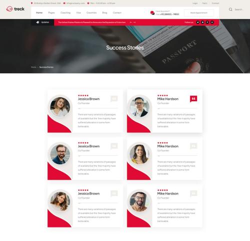 Treck - Visa & Immigration PSD Template