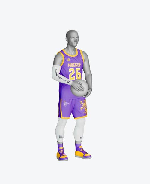 Basketball Player Kit with Mannequin Mockup