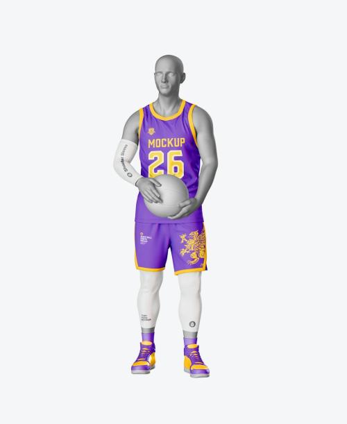 Basketball Player Kit with Mannequin Mockup