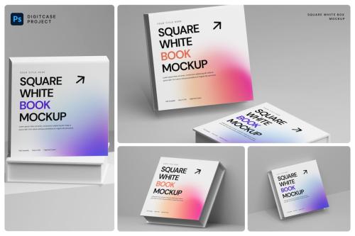 White Square Box Mockup