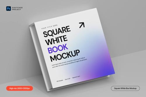 White Square Box Mockup