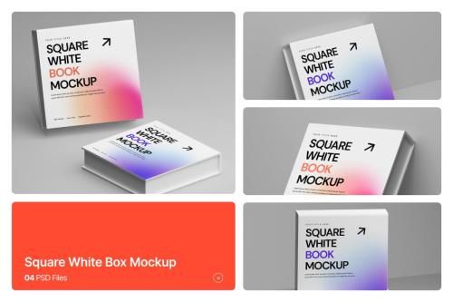 White Square Box Mockup