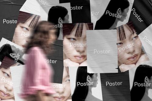 Glued Posters Mockups