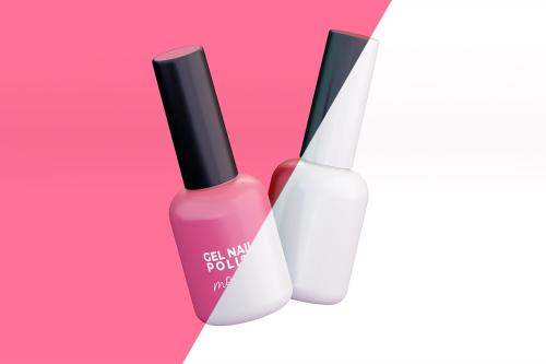 Gel Polish Bottle Set Mockup