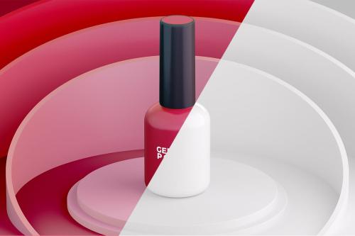 Gel Polish Bottle Set Mockup