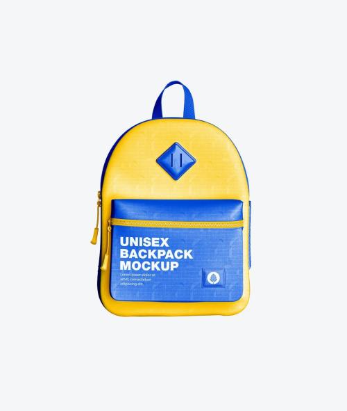 Set Child Backpack Mockup