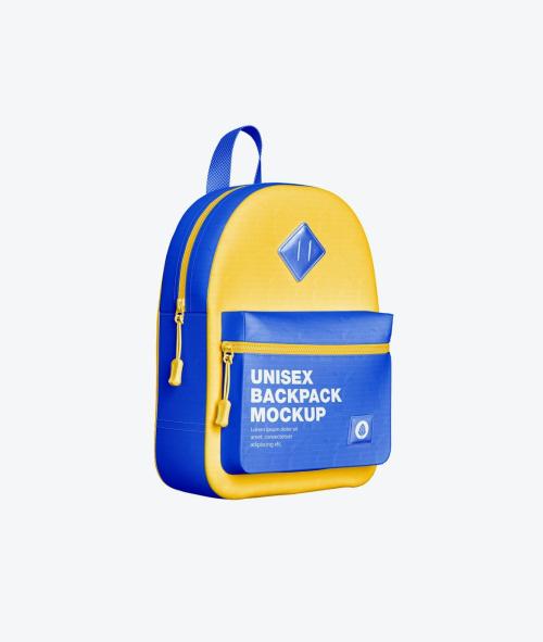 Set Child Backpack Mockup