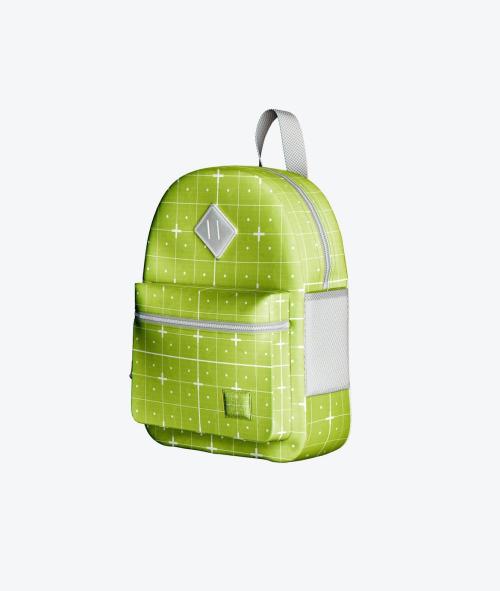 Set Child Backpack Mockup