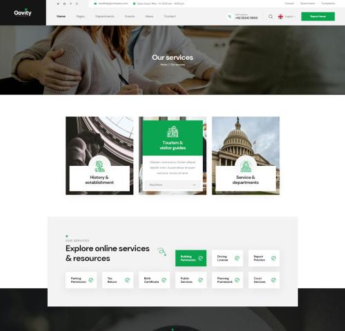 Govity - Municipal and Government PSD Template