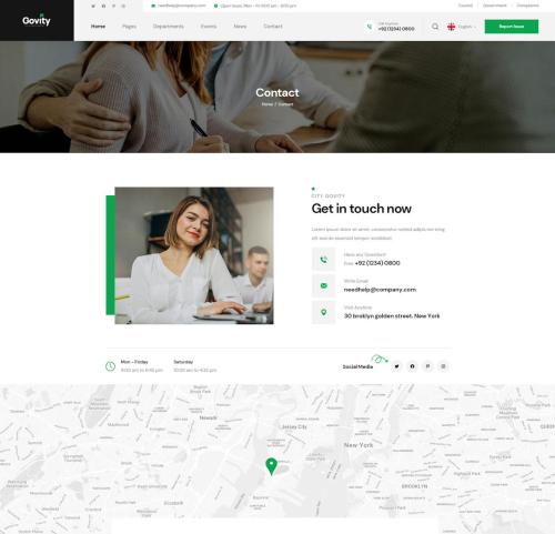 Govity - Municipal and Government PSD Template