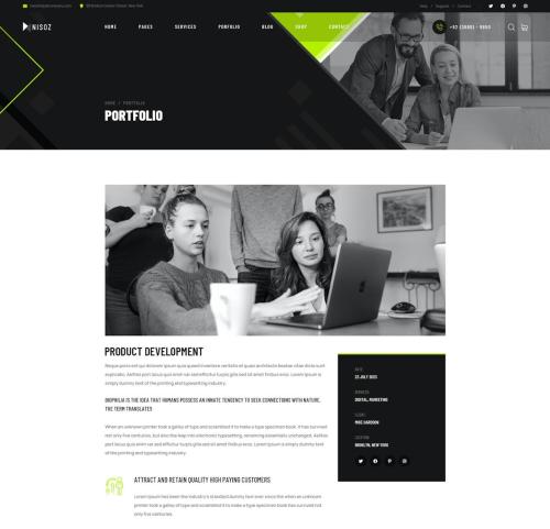 Nisoz - Creative Agency PSD Template