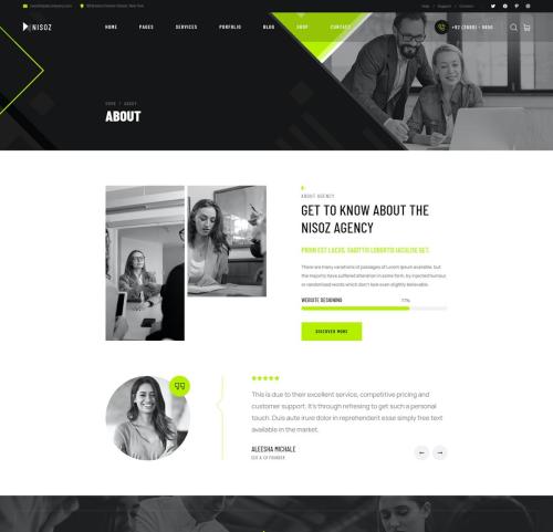 Nisoz - Creative Agency PSD Template