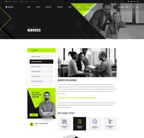 Nisoz - Creative Agency PSD Template