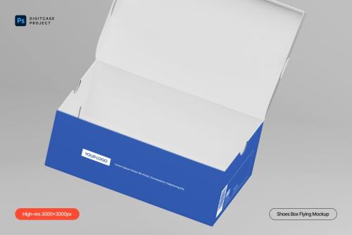 Flying Shoes Box Mockup