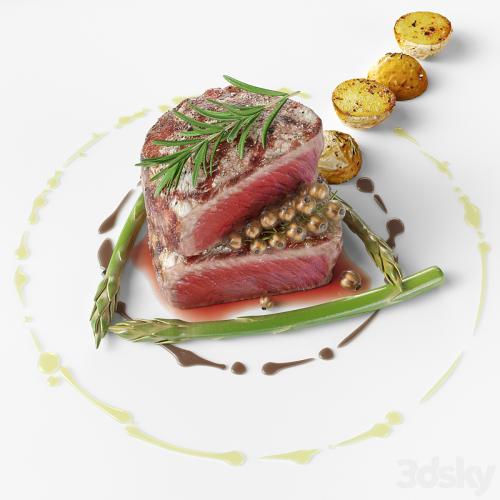 Grilled beef tenderloin