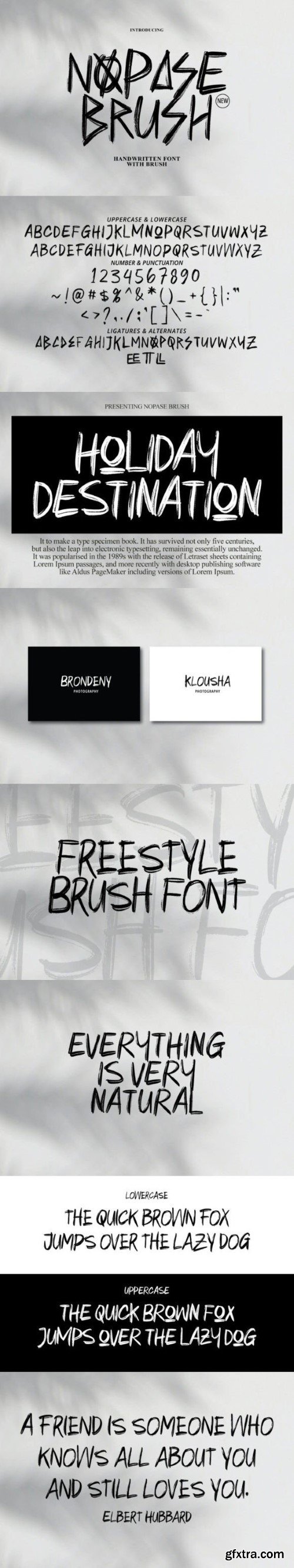 Nopase Brush Font