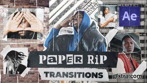 Videohive Paper Rip Transitions (Vertical) 52956034