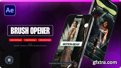 Videohive Vertical Brush Opener 52945234