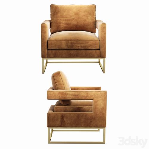 Avery Cognac Velvet Chair