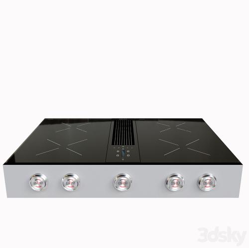 BORA Pro cooktop with integrated cooker hood