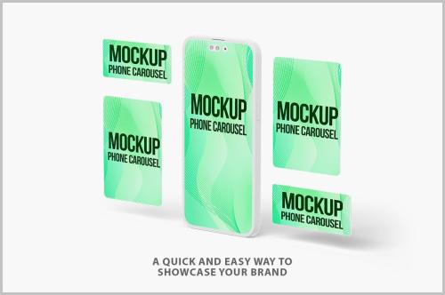 Phone with Web Banners Mockup