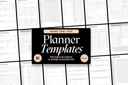 Planner Templates for Canva & Illustrator