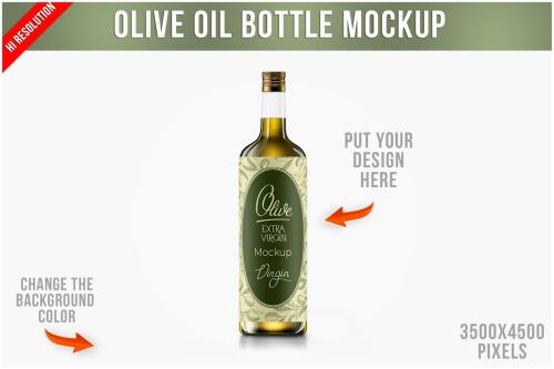 Olive oil bottle Mockup