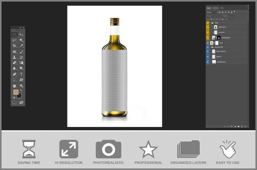 Olive oil bottle Mockup