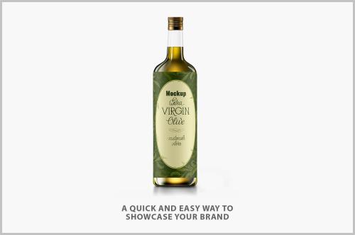 Olive oil bottle Mockup