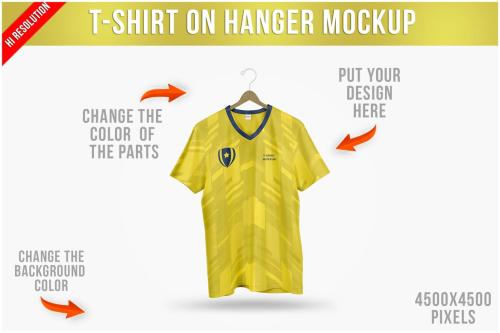 Men T-shirts on Hanger Mockup