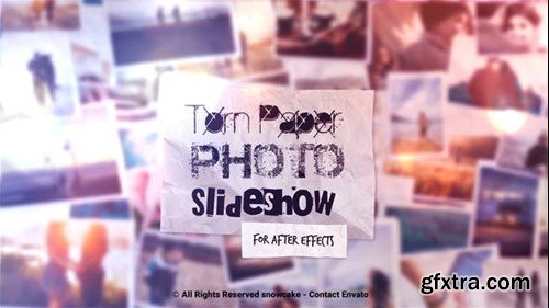 Videohive Torn Paper Photo Slideshow 52949409