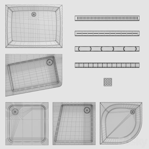 Shower trays and channels Ravak set 41