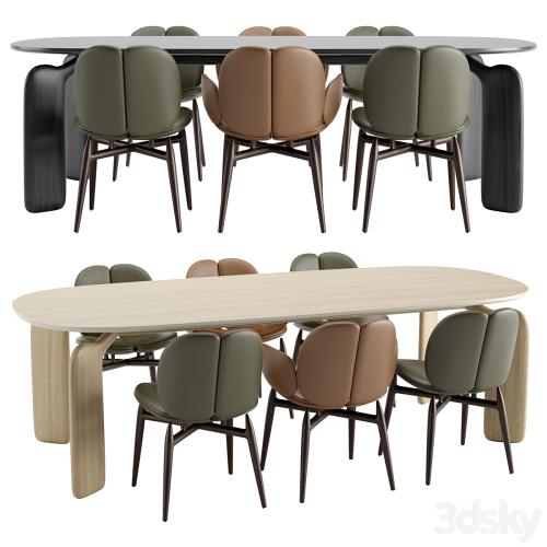 Roche Bobois - PULP table chairs wooden