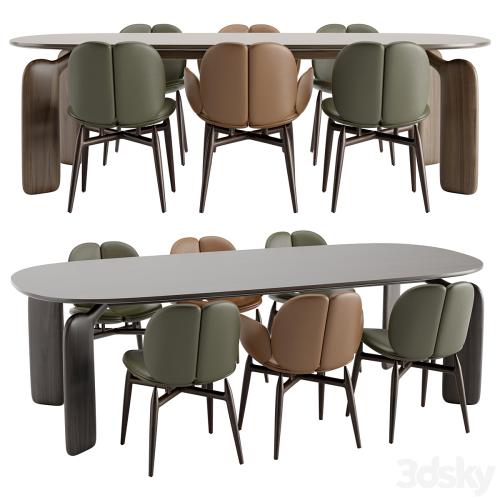 Roche Bobois - PULP table chairs wooden