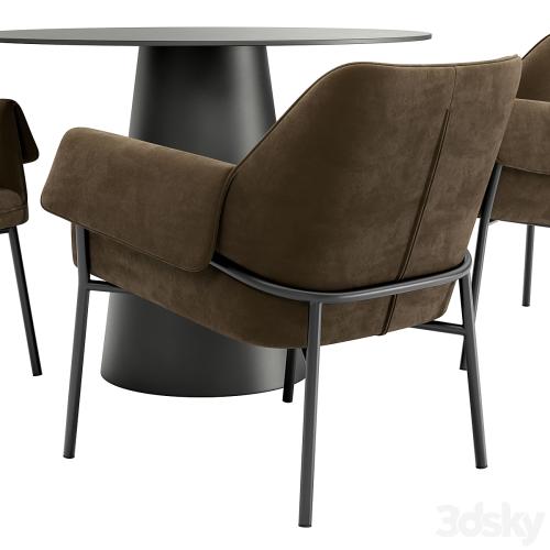 Bess dining chair and Alcor table