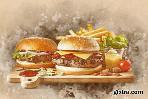 Food Watercolor Painting Effect