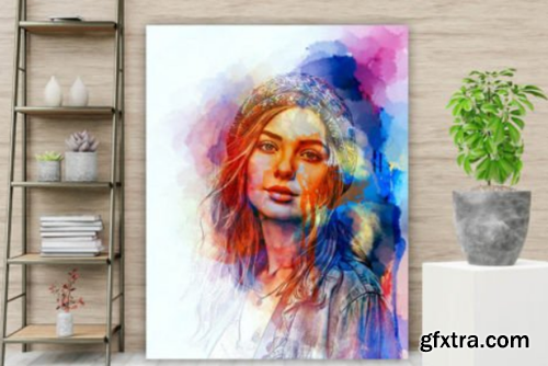 Artist Watercolor Painting Effect