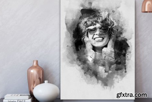 Portrait Painting Watercolor Photo