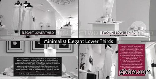 Videohive Minimalist Elegant - Lower Thirds Package 4972938