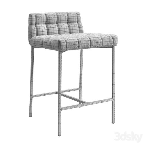 CB2 Gabe Pesto Tufted Low Back Counter Stool