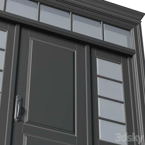 Entrance modern classic street doors. Entrance to the house.Front Iron Doors. Outdoor Entrance classic door.Art Deco External Doors. Exterior Door.Street Doors.Double Exterior Door