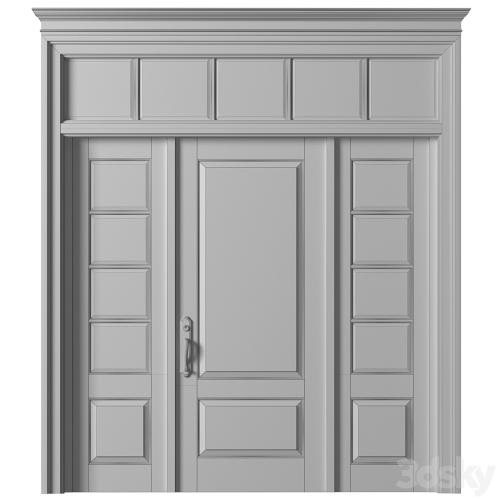 Entrance modern classic street doors. Entrance to the house.Front Iron Doors. Outdoor Entrance classic door.Art Deco External Doors. Exterior Door.Street Doors.Double Exterior Door