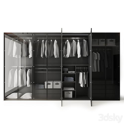 Modern Aluminum Glass Door Wardrobe