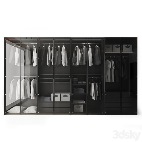 Modern Aluminum Glass Door Wardrobe