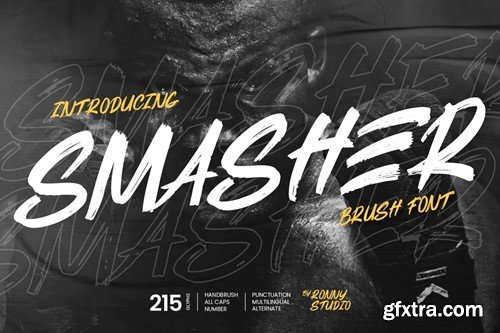 Smasher - Brush Font JYXZSZP