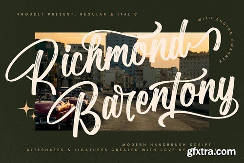 Richmond Barentony Modern Handbrush Script 7436V72