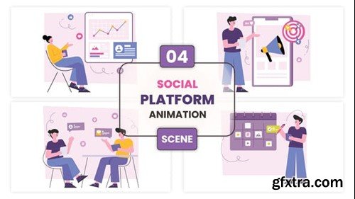 Videohive Social Platform Illustration Animation Scene 53011325